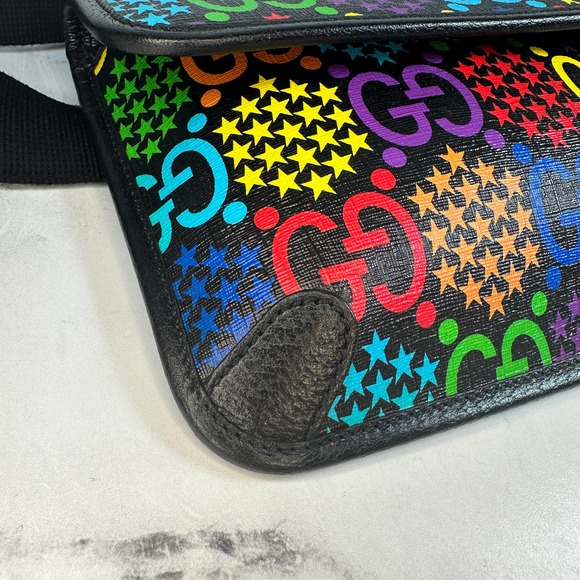 Gucci Psychedelic Belt Bag GG Supreme Monogram Crossbody Bumbag Slim Multicolor - Picture 5 of 16